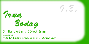 irma bodog business card
